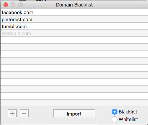 Blacklisted Sites